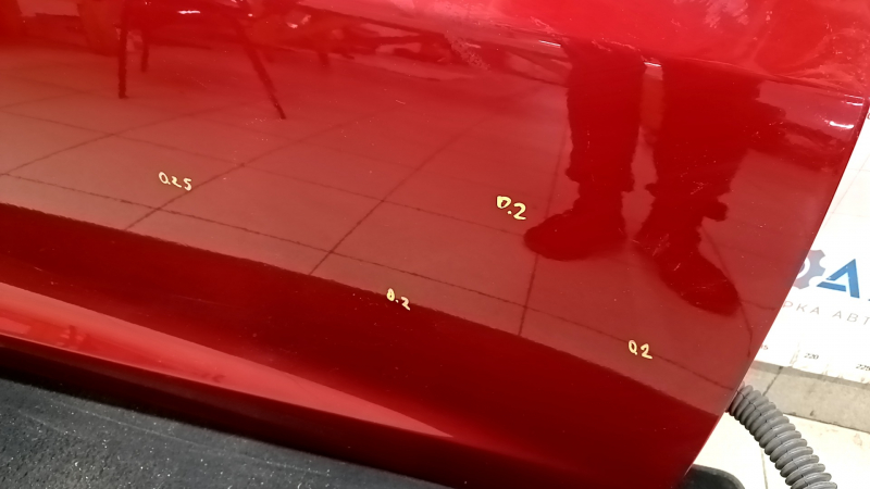 Door assembly front right Tesla Model 3 21- red PPMR, triplex glass, color 0.2-0.25