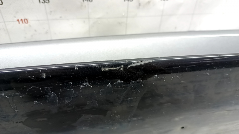 Right threshold Infiniti QX30 17- FWD, graphite, black gloss, scratches, sand, non-standard holes