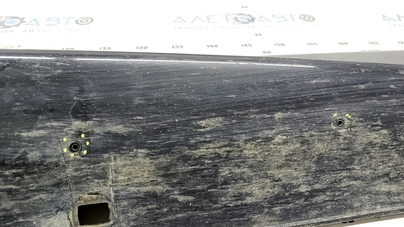 Right threshold Infiniti QX30 17- FWD, graphite, black gloss, scratches, sand, non-standard holes