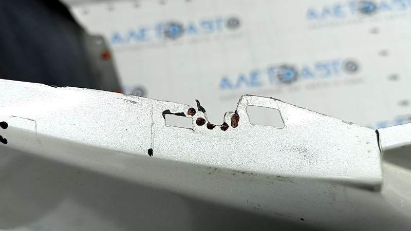 Rear bumper bare Toyota Prius 30 10-15 white, Taiwan, dented, torn, worn, broken fasteners, scratches