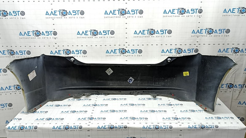 Rear bumper bare Toyota Prius 30 10-15 white, Taiwan, dented, torn, worn, broken fasteners, scratches