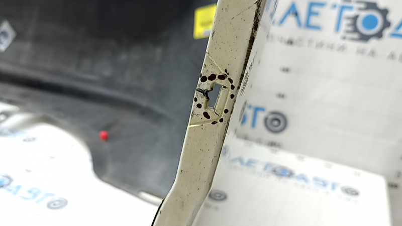 Rear bumper bare Toyota Prius 30 10-15 white, Taiwan, dented, torn, worn, broken fasteners, scratches