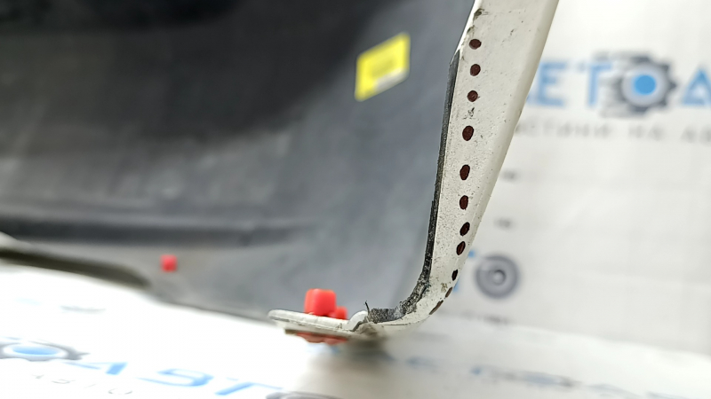 Rear bumper bare Toyota Prius 30 10-15 white, Taiwan, dented, torn, worn, broken fasteners, scratches
