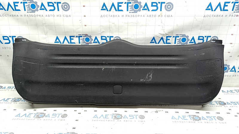Lower trunk door trim Subaru Impreza WRX GH 09-14 5d black, scratches, broken fastening, whitened plastic