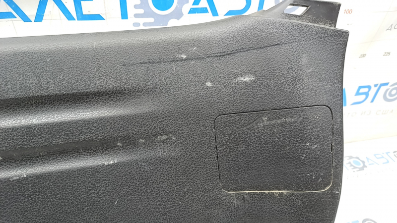 Lower trunk door trim Subaru Impreza WRX GH 09-14 5d black, scratches, broken fastening, whitened plastic