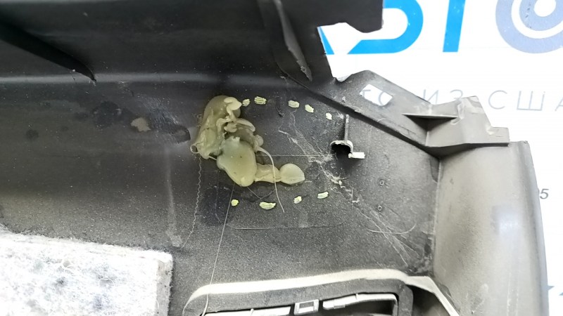 Lower trunk door trim Subaru Impreza WRX GH 09-14 5d black, scratches, broken fastening, whitened plastic