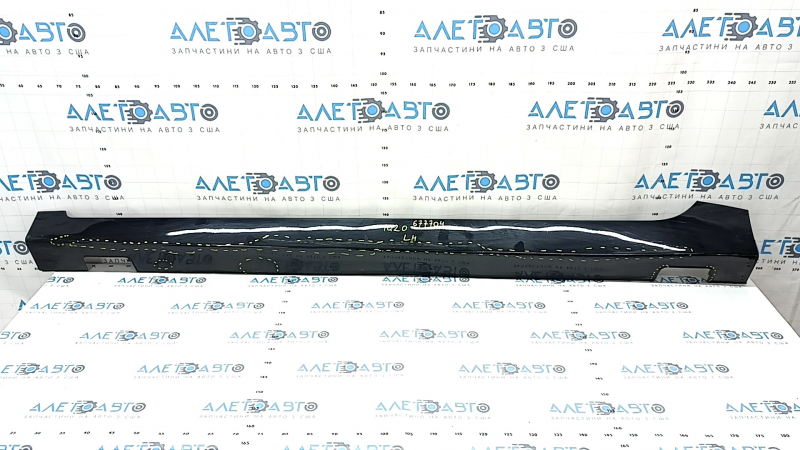 Left door sill trim Hyundai Ioniq 17-22 without mudguard, black, broken fasteners, scratches, dent
