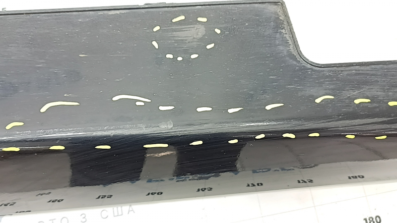 Left door sill trim Hyundai Ioniq 17-22 without mudguard, black, broken fasteners, scratches, dent