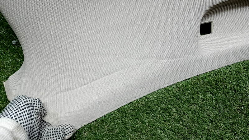 BMW 3 F30 4d 13-18 roof lining for sunroof, beige, dry-cleanable, creased, dents