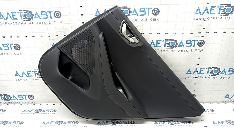 Door trim card rear right Hyundai Ioniq 20-22 black, insert plastic black, armrest leather black, dent, worn