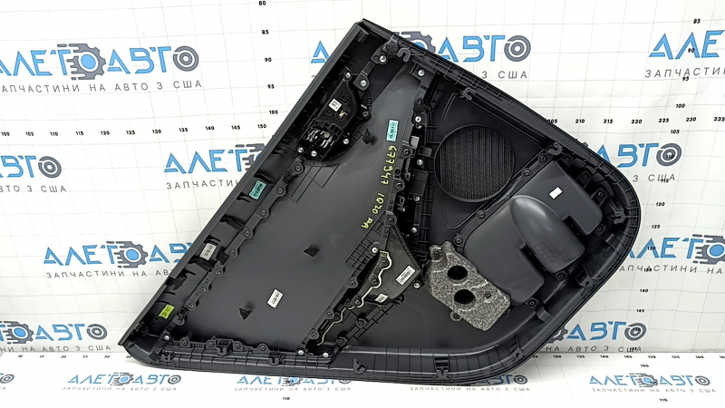 Door trim card rear right Hyundai Ioniq 20-22 black, insert plastic black, armrest leather black, dent, worn