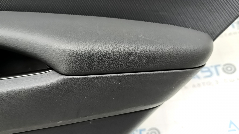 Door trim card rear right Hyundai Ioniq 20-22 black, insert plastic black, armrest leather black, dent, worn
