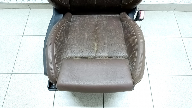 Passenger seat Audi Q5 80A 18-24 with AIRBAG, Sport, leather, brown, electric, with heating and ventilation, with perforation, scratches, for dry cleaning