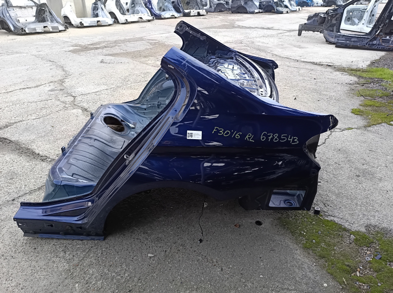 Quarter wing rear left BMW 3 F30 4d 12-18 on the body, blue