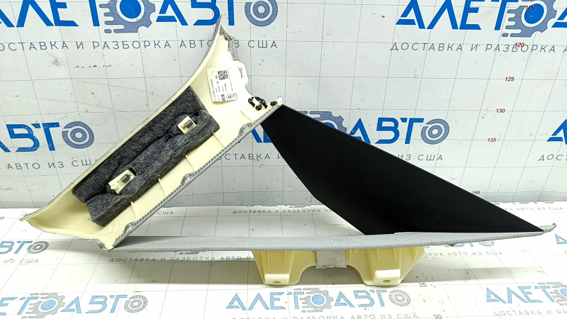 Rear pillar trim in front of the right window Audi A6 C8 19-23 gray with black, scratch