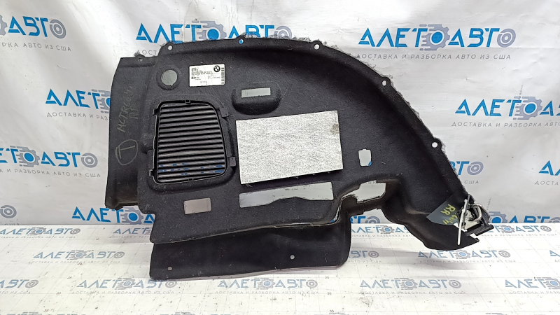 Trunk arch trim lower right Mini Cooper Countryman R60 10-16 black, scratches, needs cleaning