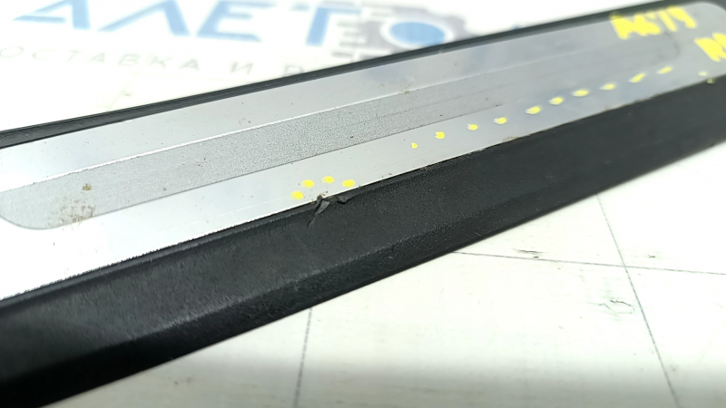Door sill trim outer rear right Audi A6 C8 19- black with chrome insert, scratches