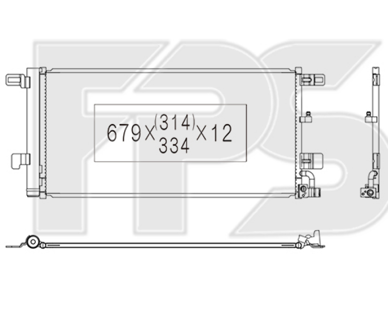 Air conditioning radiator condenser Audi A4 B9 17- 2.0T KOYORAD Japan