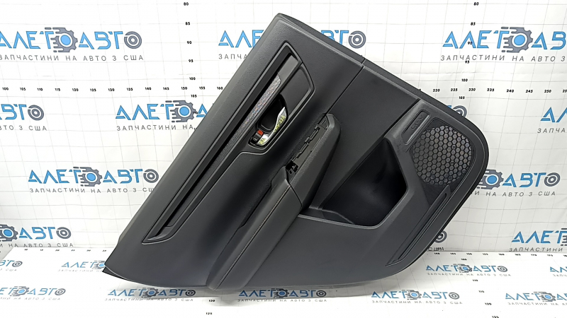 Door trim card rear left Honda CRV 23- leather black with orange stitching