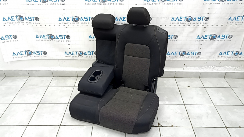 Rear row of seats 2nd row left Honda CRV 23- without airbag, black cloth with orange stitching, Sport, dented, dry cleanable