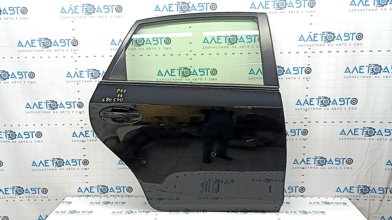 Door assembly rear right Toyota Prius V 12-17 black 202, butts