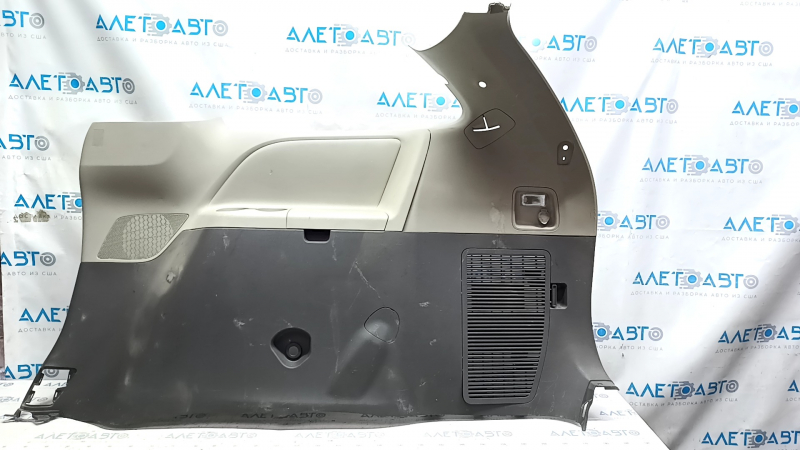 Right arch trim Toyota Sienna 11-14 gray with beige, without curtain, rubbed, scratches, whitened plastic, with cigarette lighter