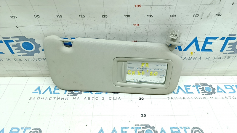 Right visor Mazda CX-30 20- without hatch, gray, without hook, for cleaning