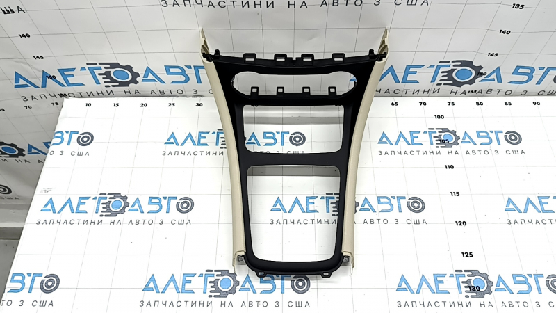 Front center console trim Mercedes CLA 14-19 beige with black, scratch