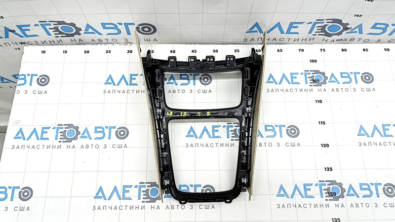 Front center console trim Mercedes CLA 14-19 beige with black, scratch