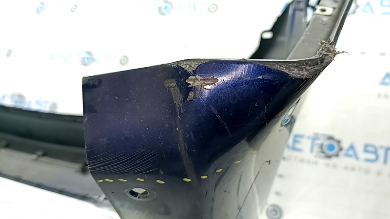 Bare rear bumper Alfa Romeo Giulia 17-18 for parking sensors, blue, dented, scratches, cracks