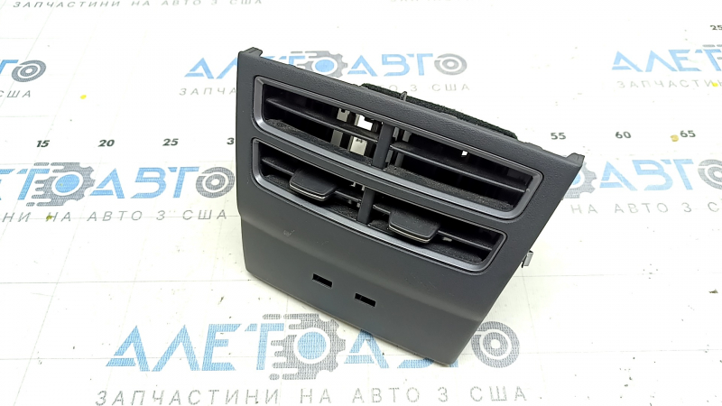 Tesla Model S 16-20 center console air duct deflector black, with gray trim, broken fasteners