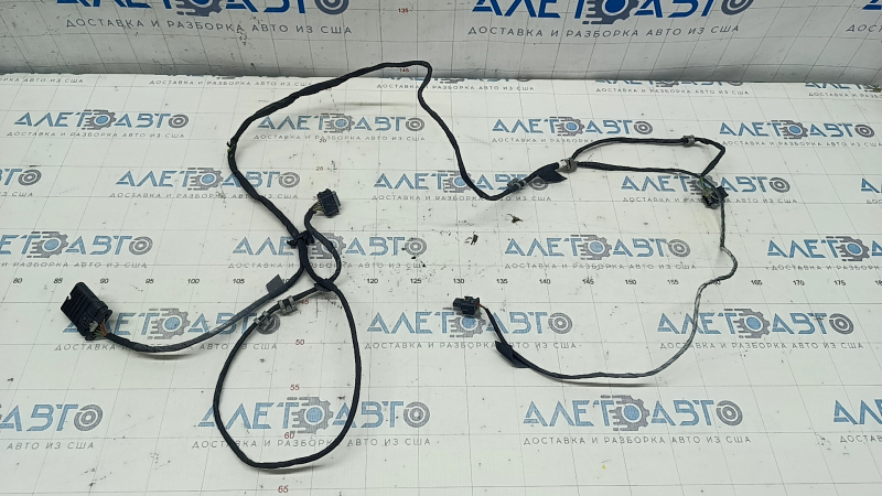 Mercedes CLA 14-19 rear bumper wiring under BSM, trunk opening sensor, broken connector, dented wire