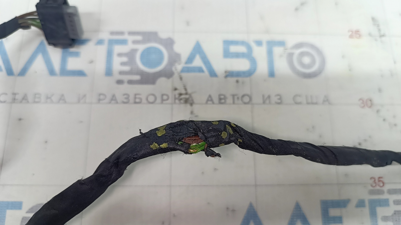 Mercedes CLA 14-19 rear bumper wiring under BSM, trunk opening sensor, broken connector, dented wire