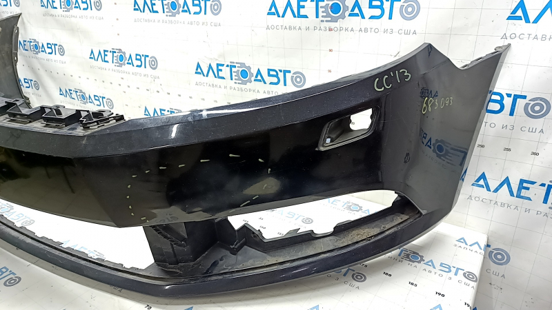 Front bumper bare VW CC 13-17 rest, black, non-factory holes, dented