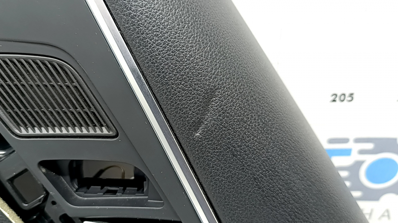 Door trim card rear right Audi A4 B9 17-19 black, black armrest leather, insert black leather, Bang and Olufsen, dent