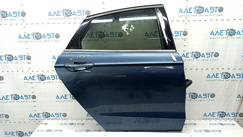 Door assembly rear right Ford Fusion mk5 13-20 blue E7, dent