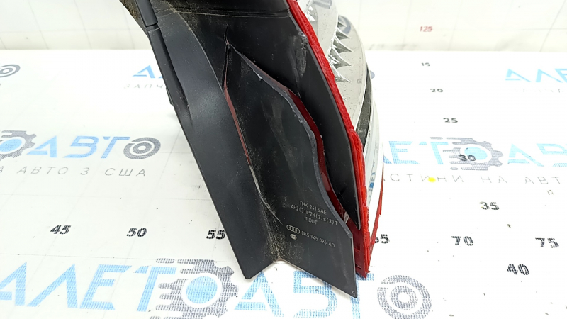 External right wing light Audi A4 B8 13-16 rest sedan LED, with overlay, broken glass, broken overlay