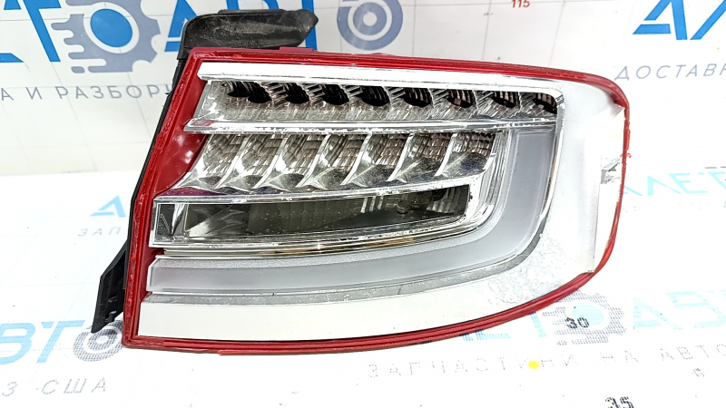 External right wing light Audi A4 B8 13-16 rest sedan LED, with overlay, broken glass, broken overlay