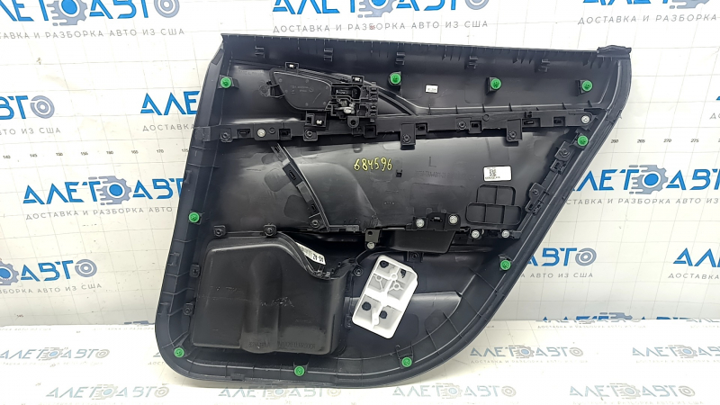 Door trim card rear left Honda Civic X FC 16-21 4d black, armrest black cloth, scratches, abrasions