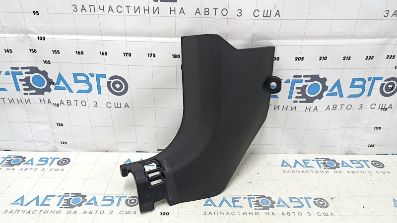 Front pillar trim lower left Nissan Rogue 14-20 black, scratches, worn