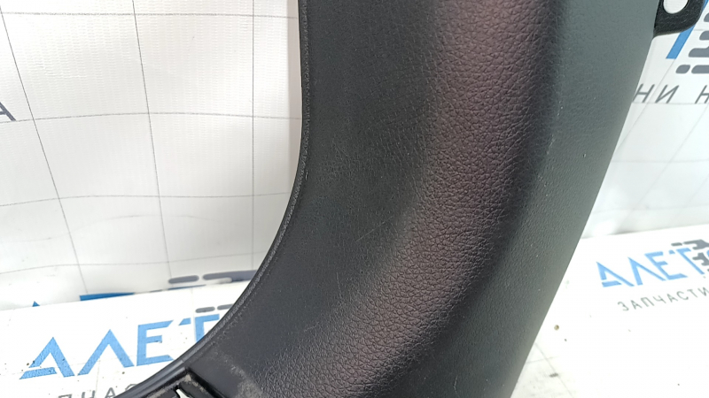 Front pillar trim lower left Nissan Rogue 14-20 black, scratches, worn