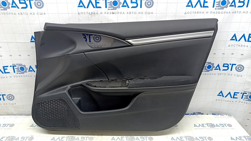 Door trim card front right Honda Civic X FC 16-21 4d cloth black with black insert, scratches, for cleaning