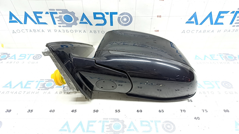 Left side mirror BMW X5 F15 14-18 mount glossy, 5 pins, turn signal, heated, auto-dimming, black