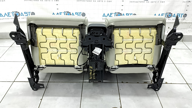 Rear row of seats 3 row Volvo XC90 16-22 leather gray, perforation, dry-cleanable