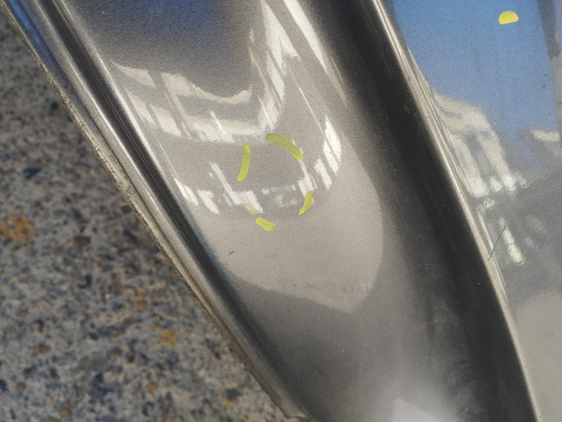 Quarter wing rear right Toyota Camry v55 15-17 usa, graphite, on the body, bumps