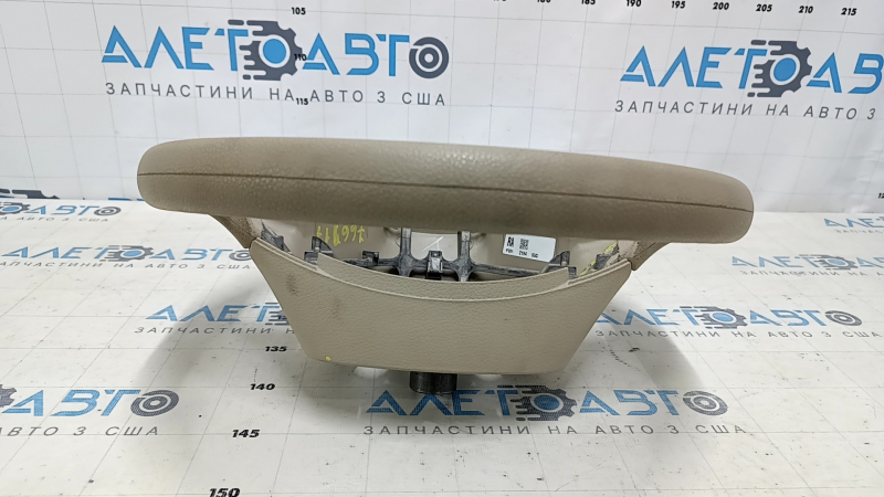 Naked steering wheel Nissan Rogue 14-16 rubber beige, scuffed, needs cleaning