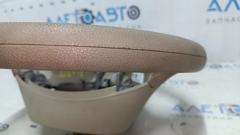 Naked steering wheel Nissan Rogue 14-16 rubber beige, scuffed, needs cleaning