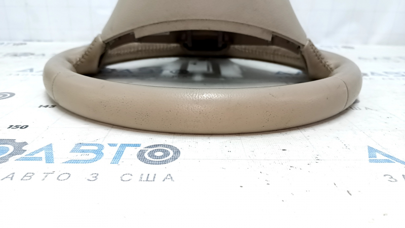 Naked steering wheel Nissan Rogue 14-16 beige leather, dry-cleaned, worn, scratches, cracks