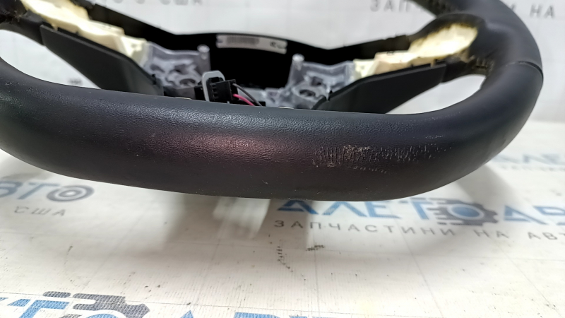 Naked steering wheel Nissan Sentra 20-23 leather black with heating, scratches, needs cleaning, bumps