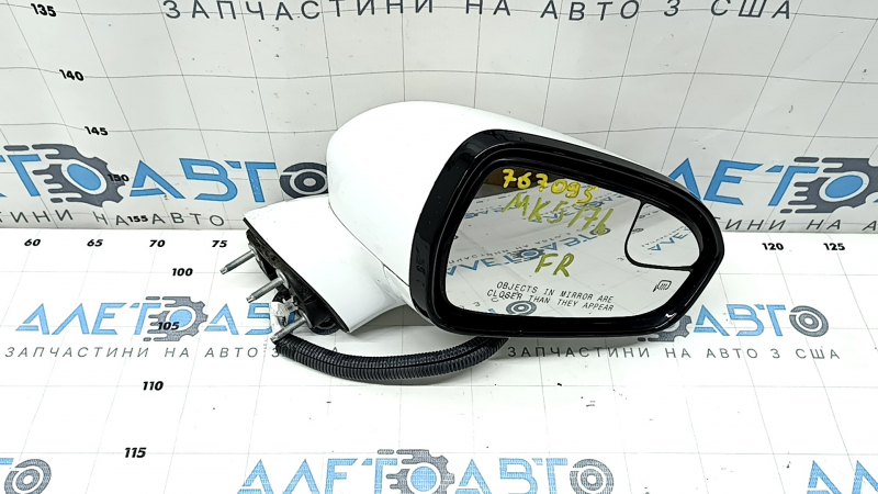 Side mirror right Ford Fusion mk5 13-20 11 pins, turn signal, heated, backlight, white, scratches